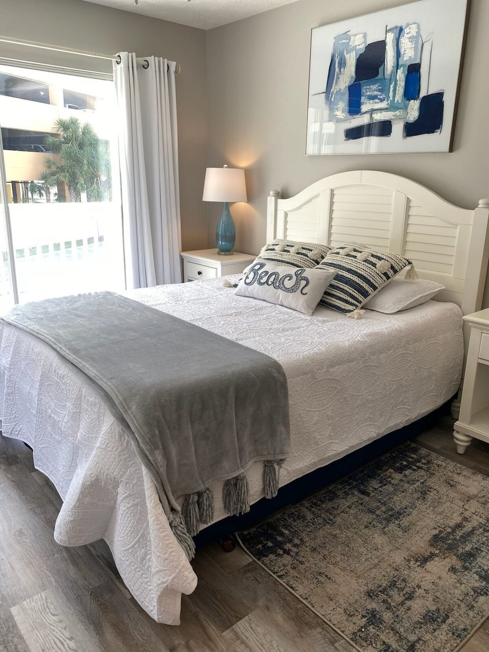 Master bedroom with balcony
