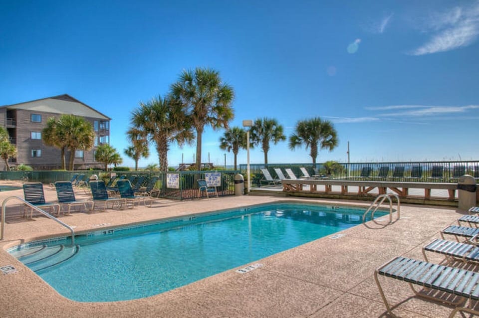 Take a few laps in the outdoor pool!