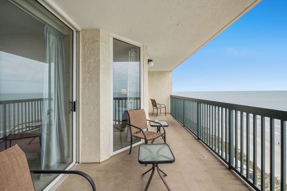 Have your morning coffee while listening to the waves gently rolling in.