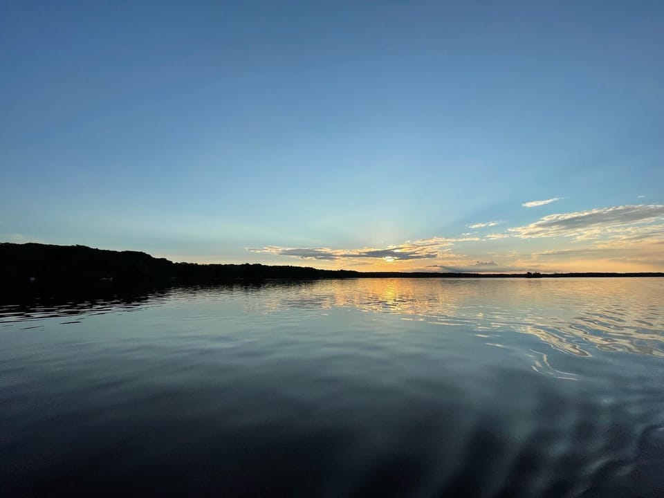 The sunsets on Lake Dubay are incredible.