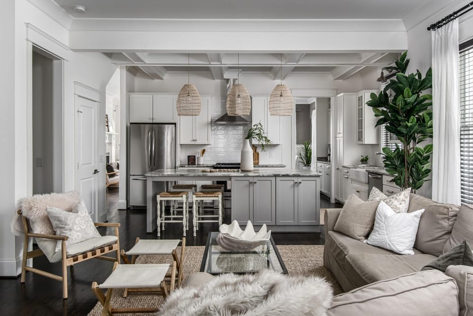 Granite countertops, stainless steel appliances, gas stove, and storage pantry..