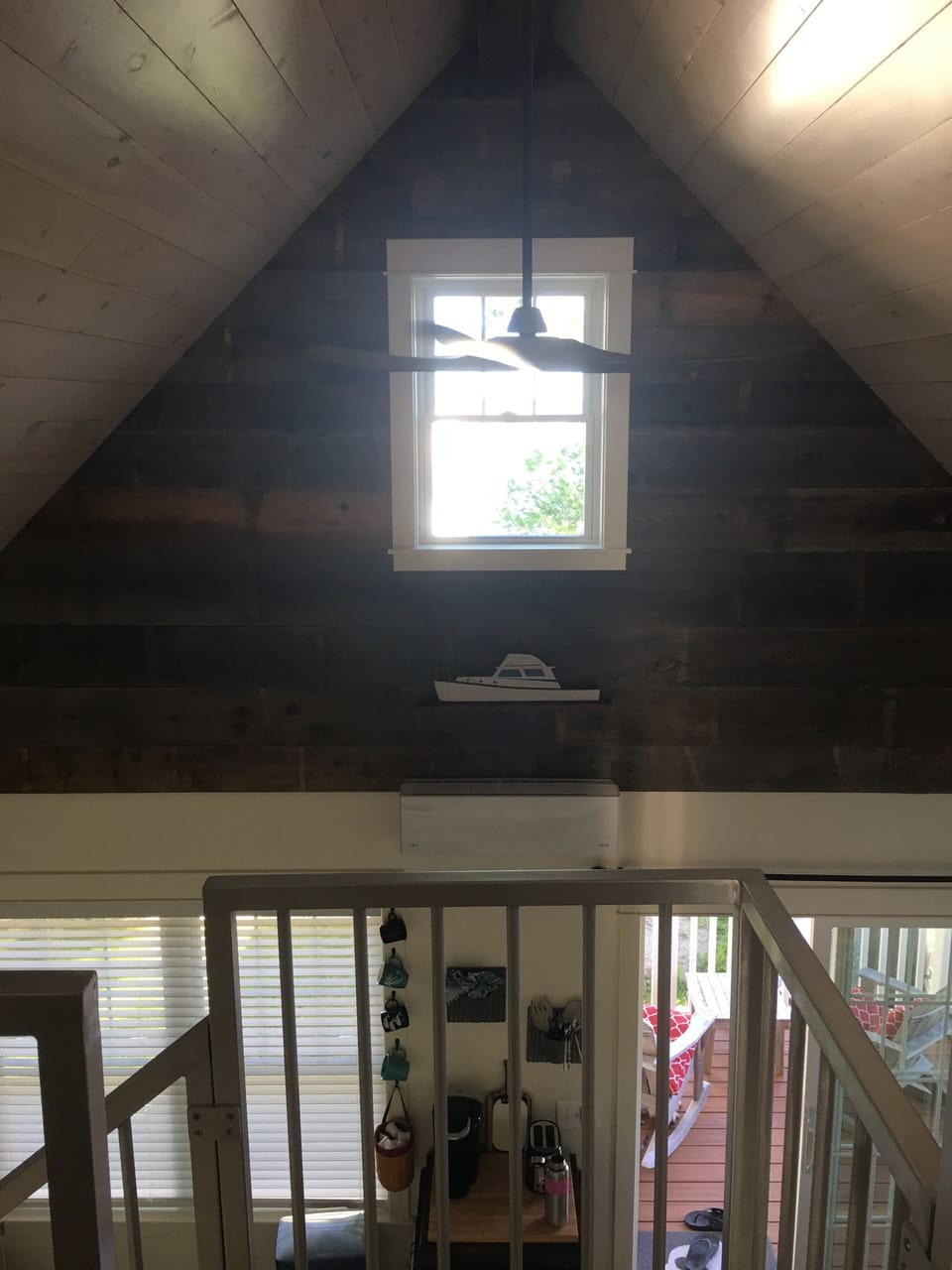 Open lift with ocean view