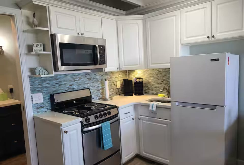 Open kitchen with ample counter space
