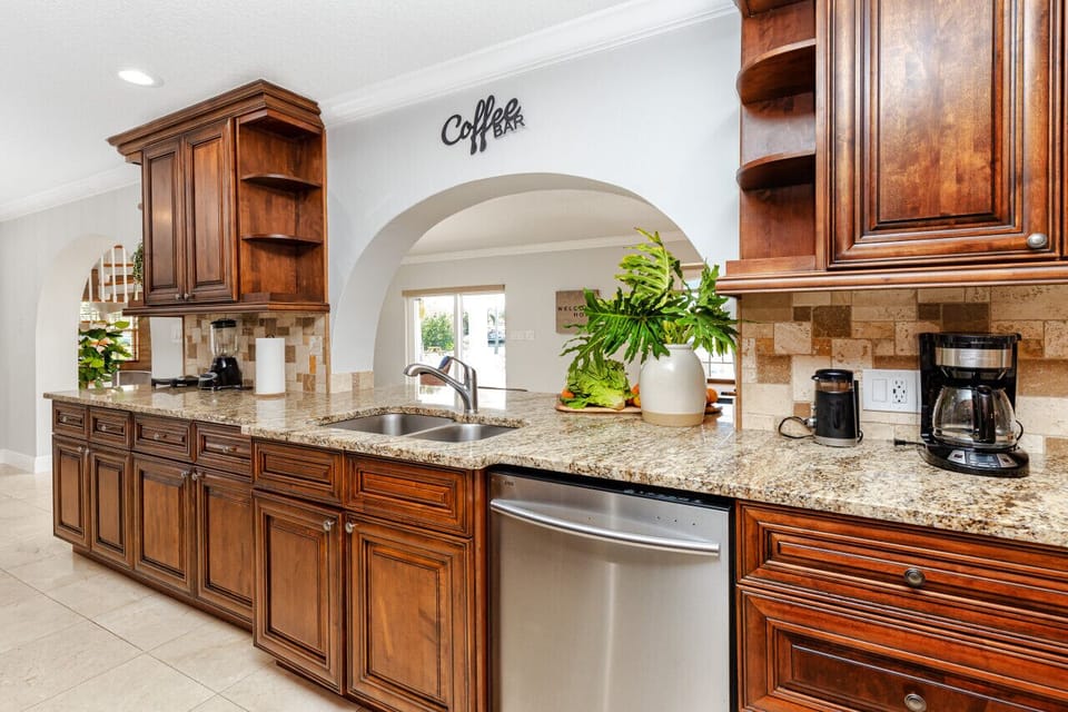 Large, open kitchen