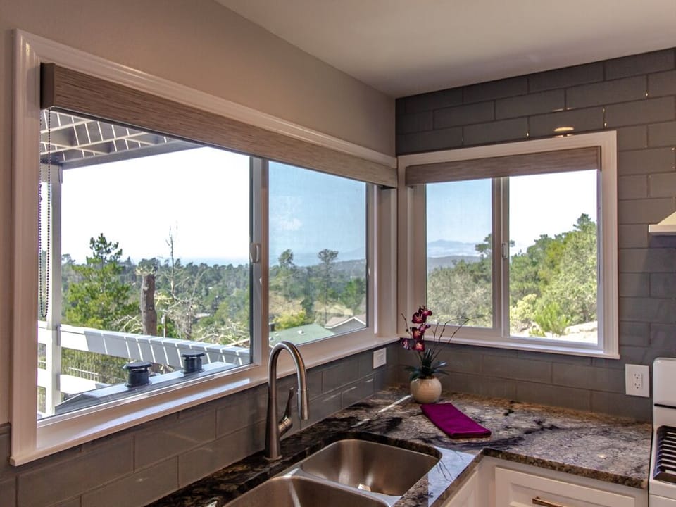 Ocean & Forest Views from Kitchen