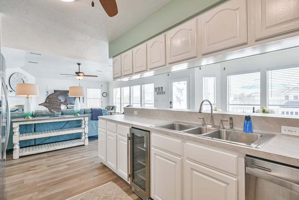 Keep your beverages nice and cold in the wine fridge.