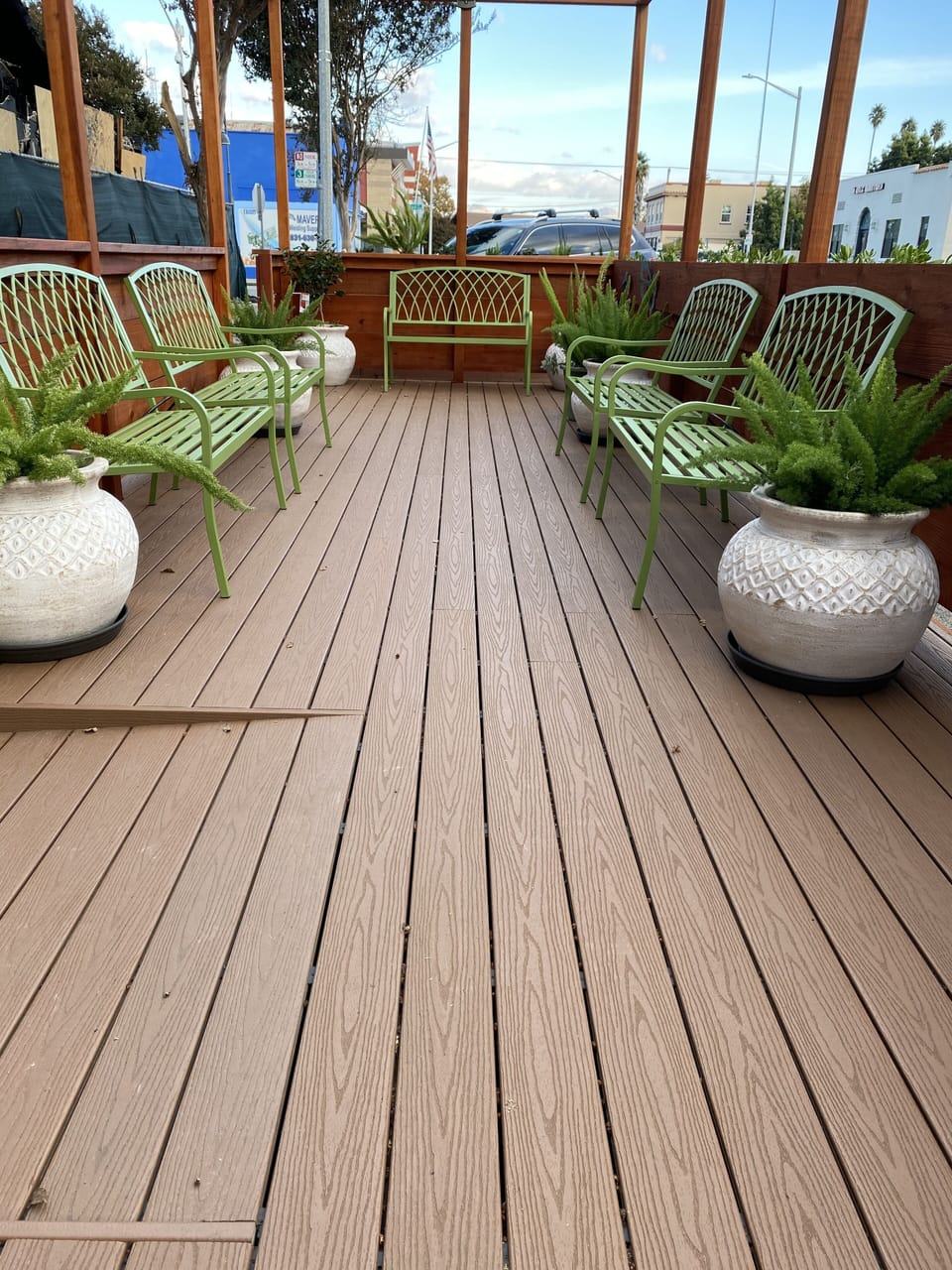Outdoor patio for relaxing