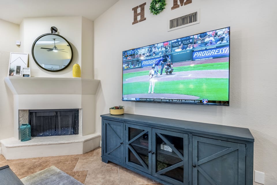 Large screen Smart TV, watch all your favorite shows and sports!