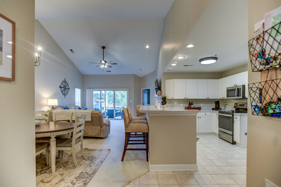 Open concept condo living.