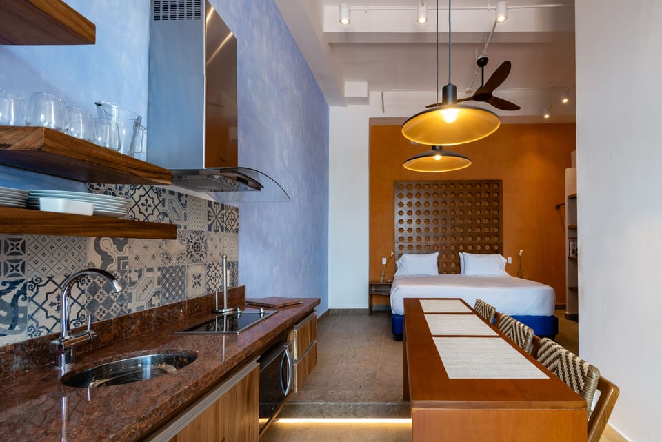 Deluxe Loft, 1 Bedroom | Private kitchen | Mini-fridge, coffee/tea maker, electric kettle