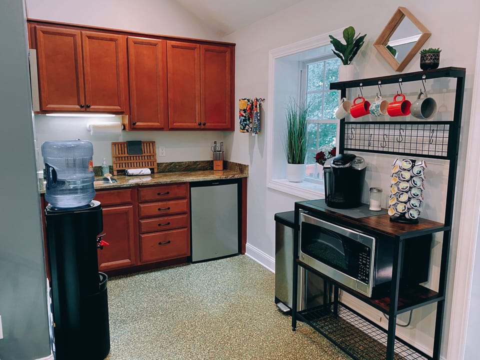 An impressively stocked kitchen with all your cooking needs.