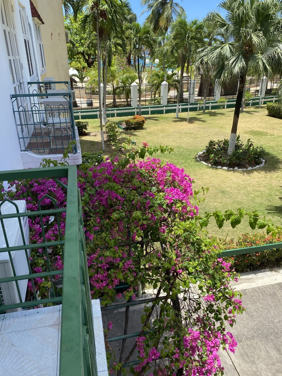 Beach  and garden view from balcony 