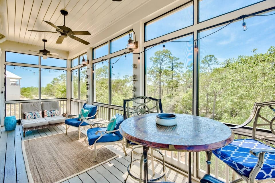 Off the spacious family room is a large balcony overlooking the communities beautiful nature preserve.