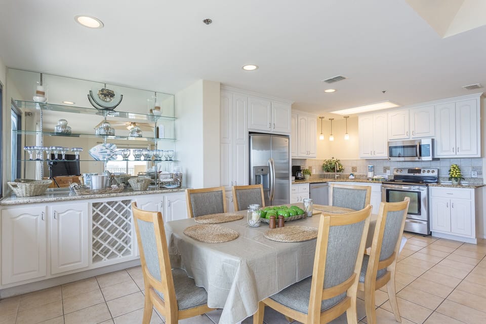 The dining area leads into our kitchen area. 