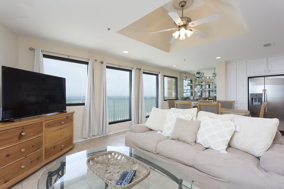 A flat screen TV perfect for your favorite show or movie. 