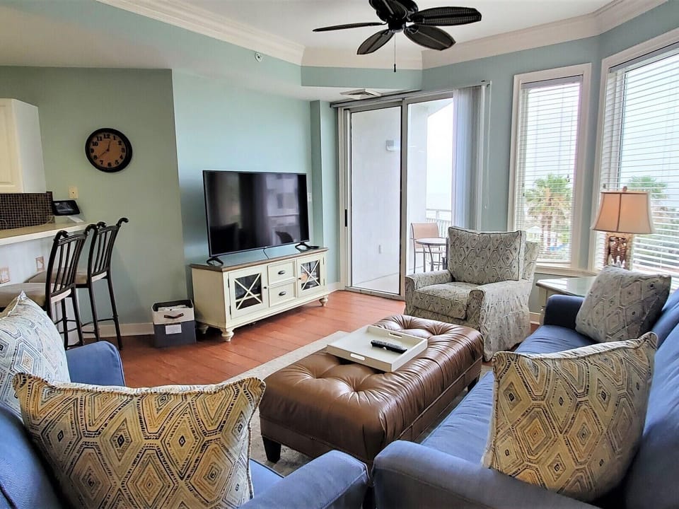 Living Room with New Furniture at 2404 Sea Crest