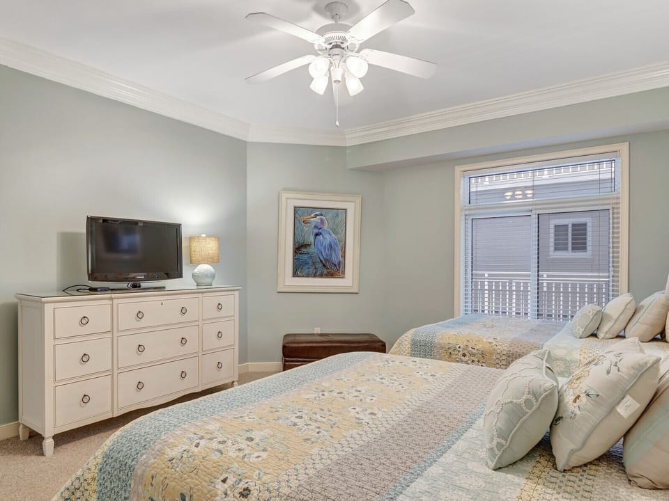 Guest Bedroom with Two Queen Beds at 2404 Sea Crest