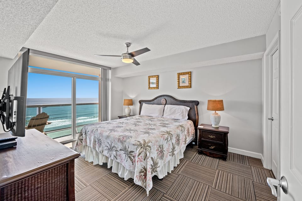Awaken each morning to gorgeous ocean views from the primary bedroom.