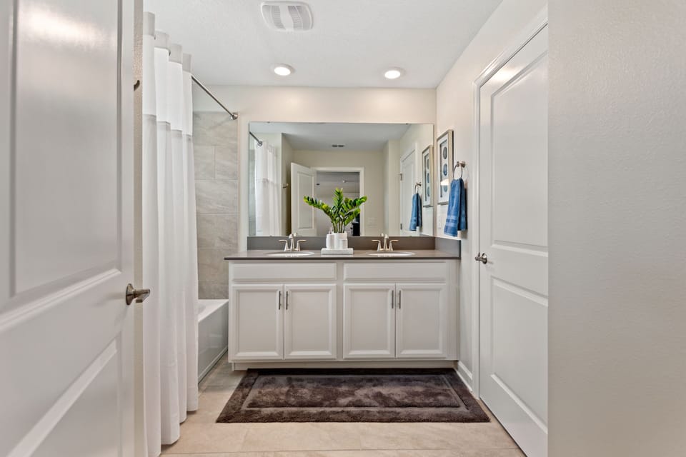 One of the bathrooms