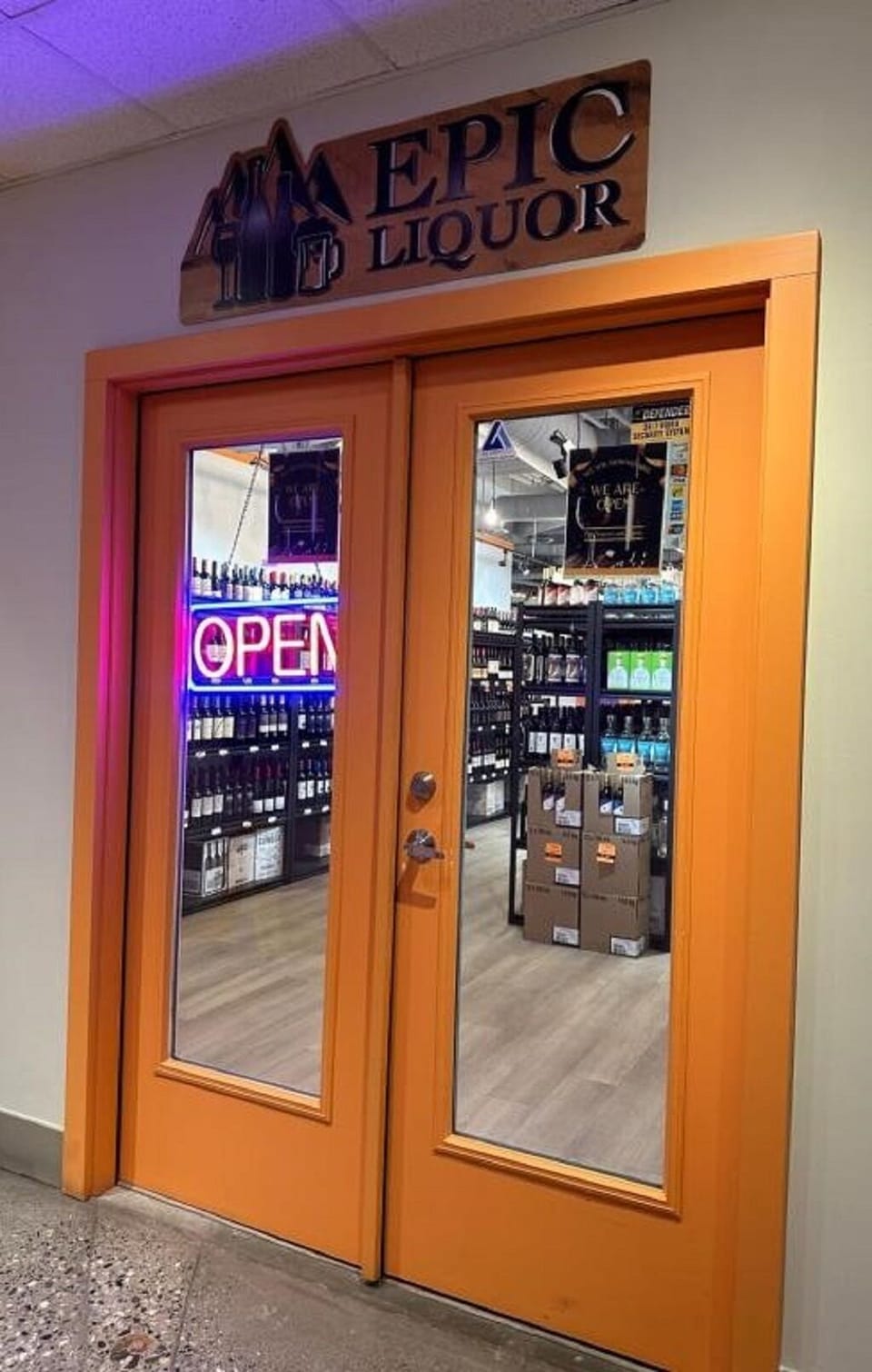Newly opened liquor store - on the main floor of Bow building