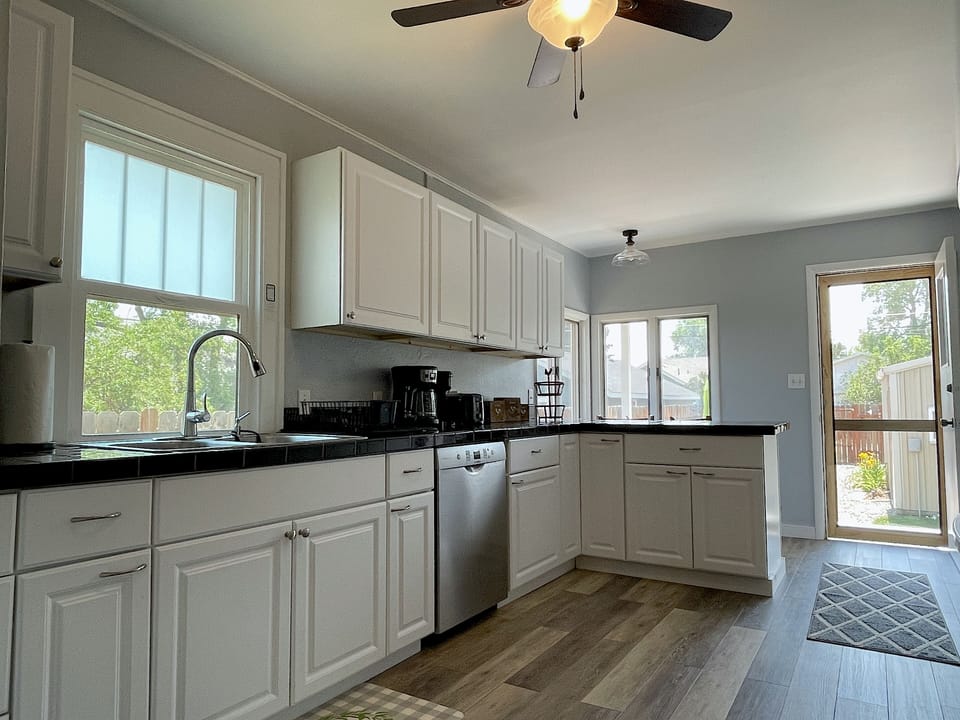 The large kitchen with modern appliances makes preparing meals a pleasure