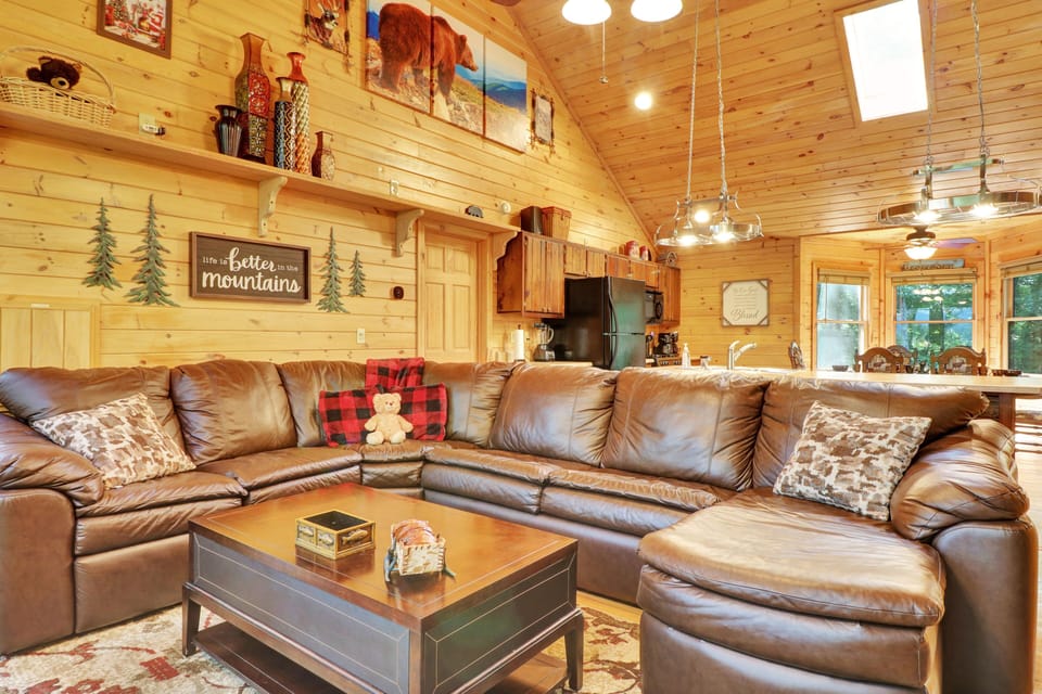 Leather super comfy sectional