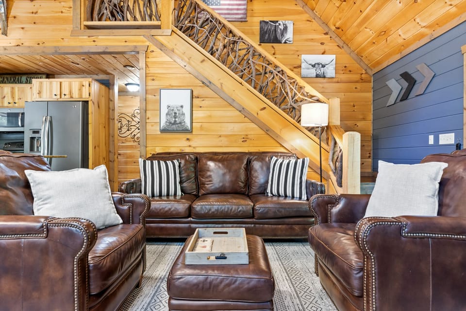Warm wood walls and premium leather seating!