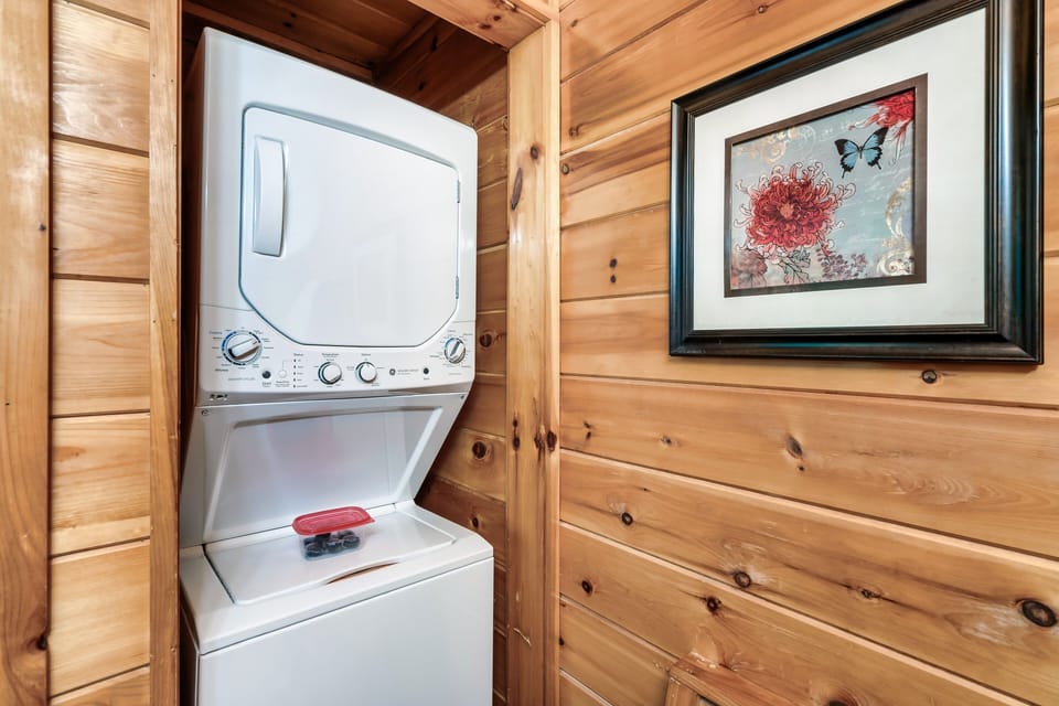 Washer & dryer in the half bathroom
