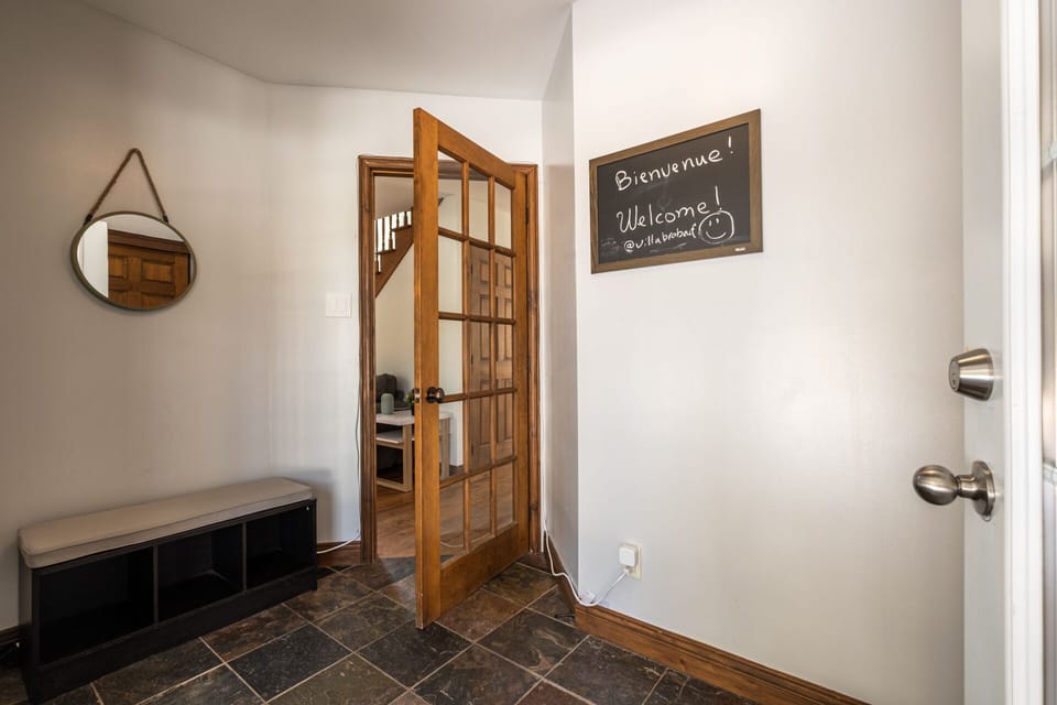 The mud room. 