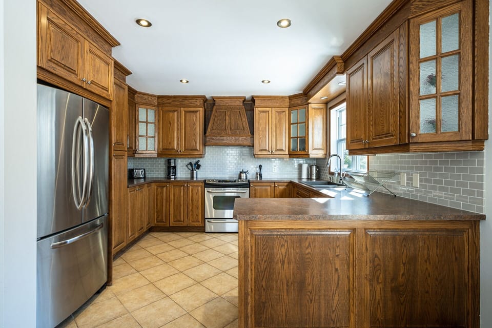 The well stocked kitchen.