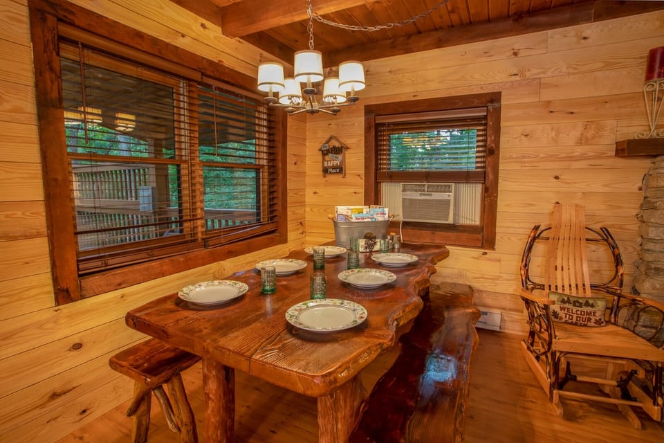 Dining Table adjacent to Kitchen and Living Room