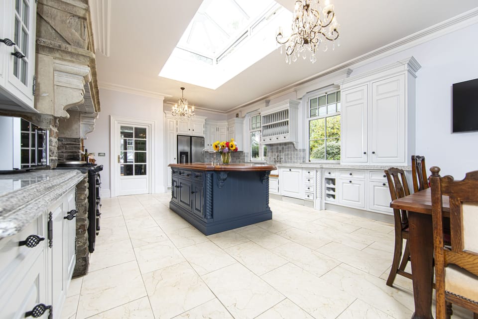 Large Kitchen at Plas Cilybebyll Manor