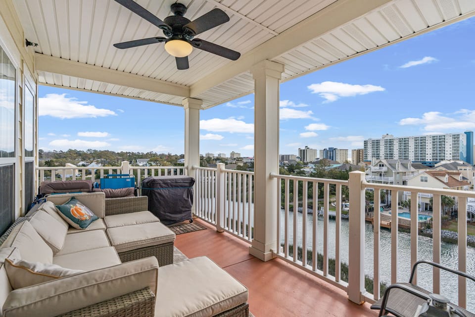 Sit out on the balcony overlooking the marsh.