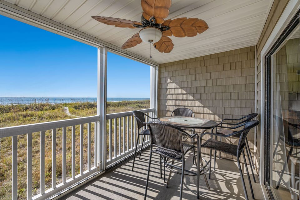 Have dinner on the balcony and enjoy the sights and sounds of the ocean.