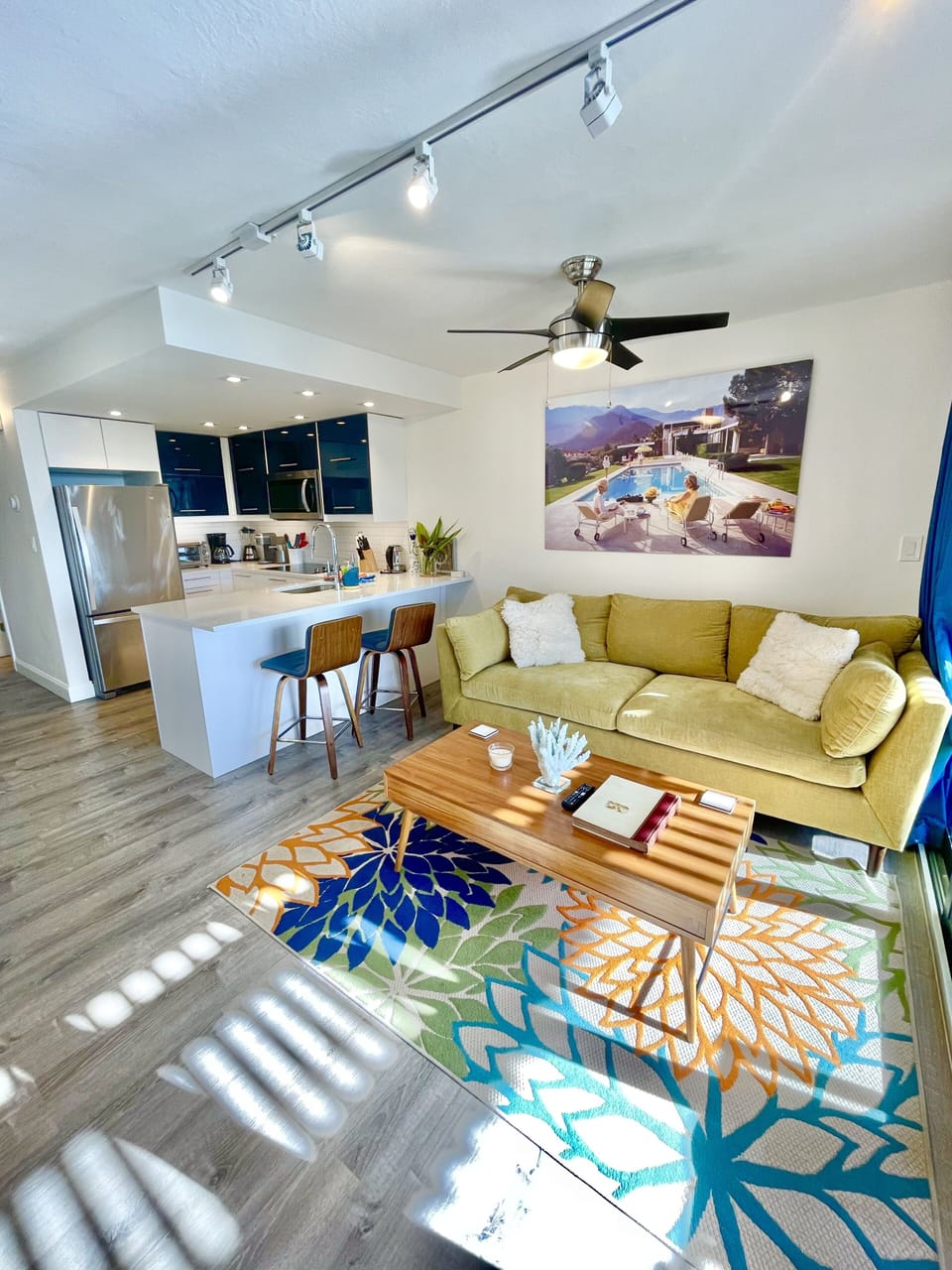 Living room and kitchen