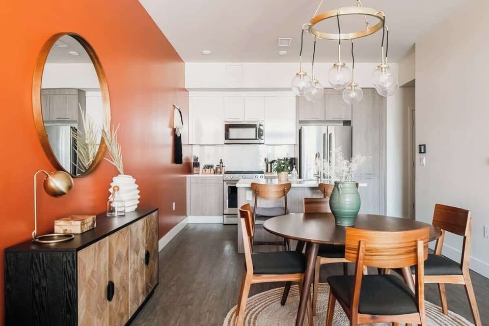 Dining area and kitchen