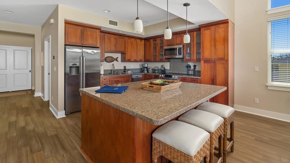 Pili Mai Resort at Poipu #10E - Kitchen & Breakfast Bar - Parrish Kauai