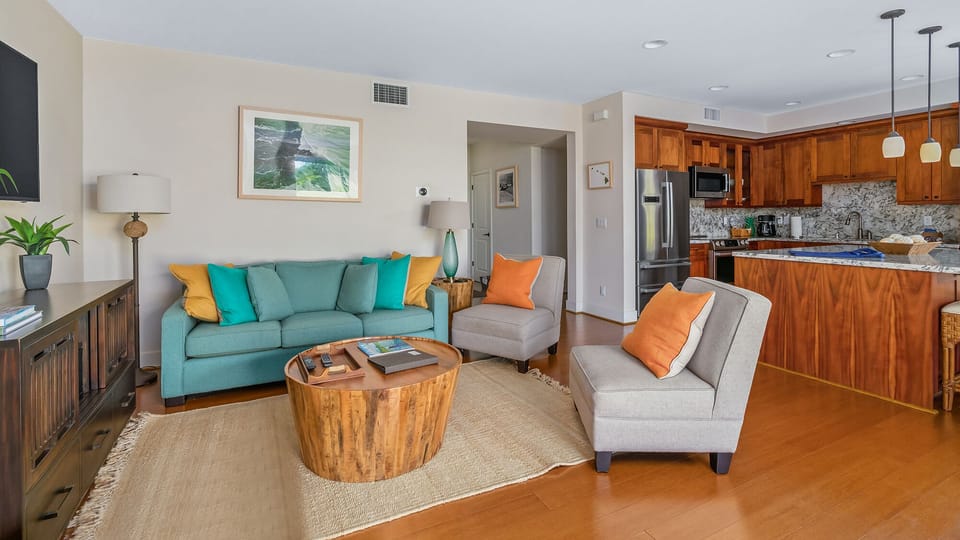 Pili Mai Resort at Poipu #02A - Living Great Room - Parrish Kauai