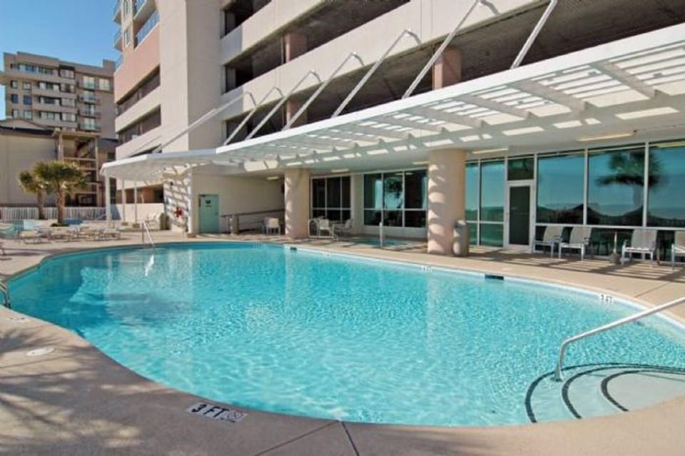 Get up early and swim a couple of laps in the sparkling pool.