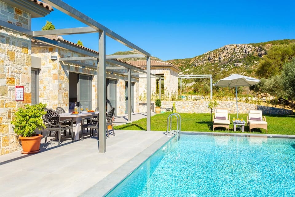 Private pool, terrace, and garden