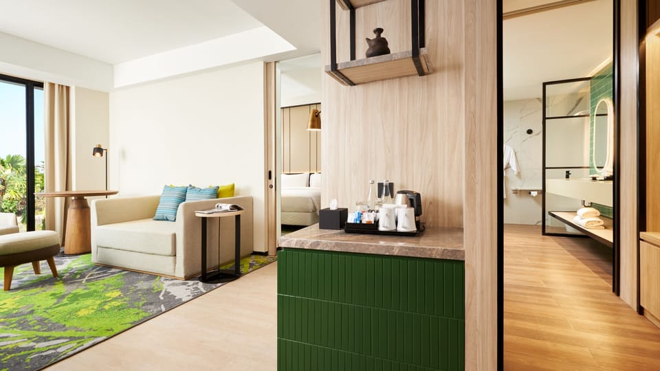 Suite, 1 Bedroom | Living area | 40-inch LED TV with cable channels, TV