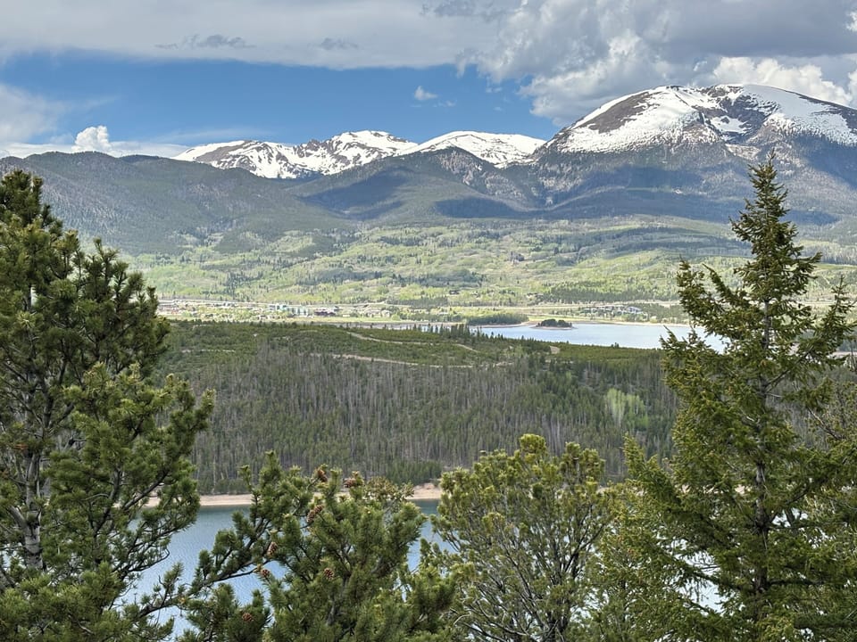 Sapphire Point .1 mile to parking lot, can hike, bike around the lake trail