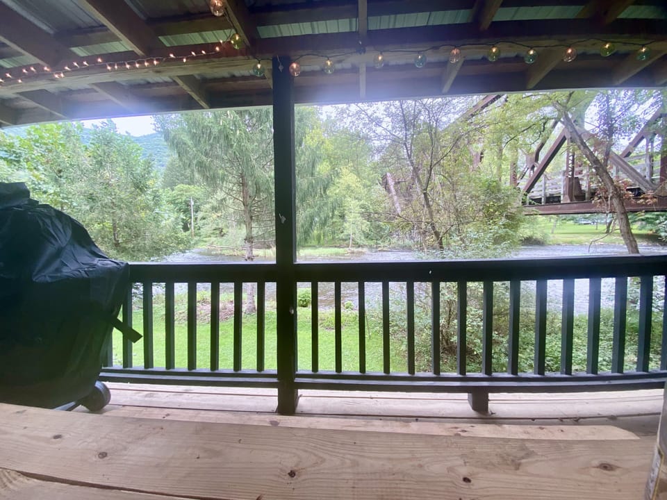 View of creek from deck
