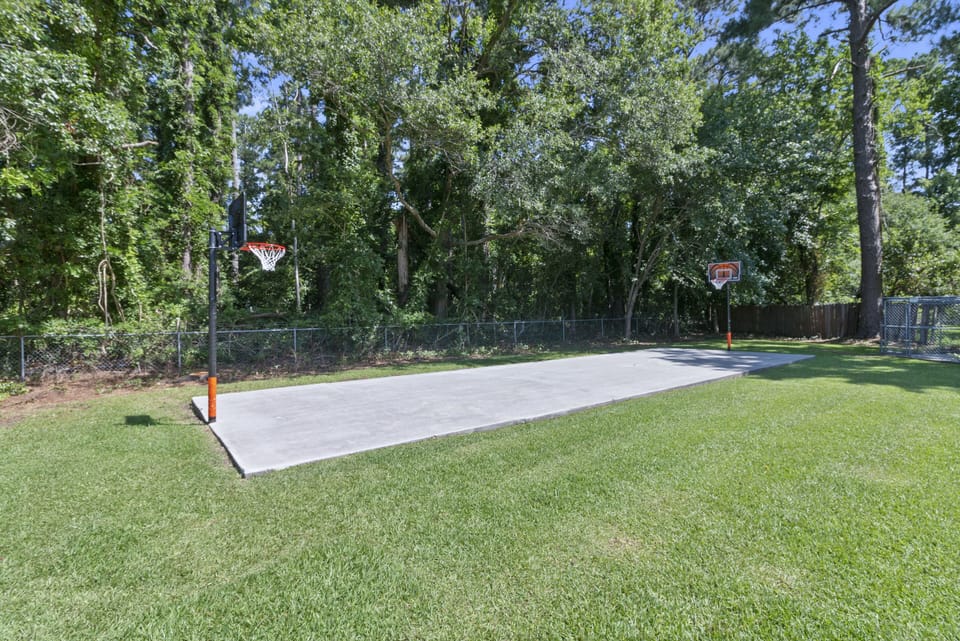 Backyard basketball court