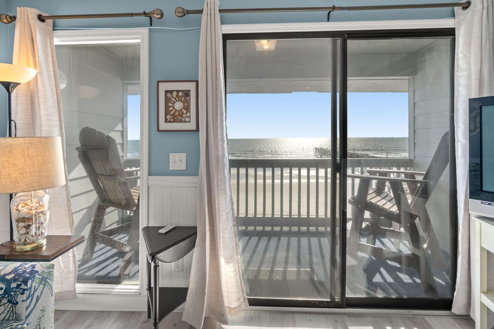 Start your day enjoying the salty ocean breeze on the private oceanfront balcony