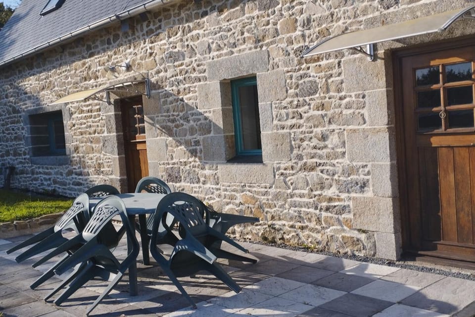 south facing terrace with parasol