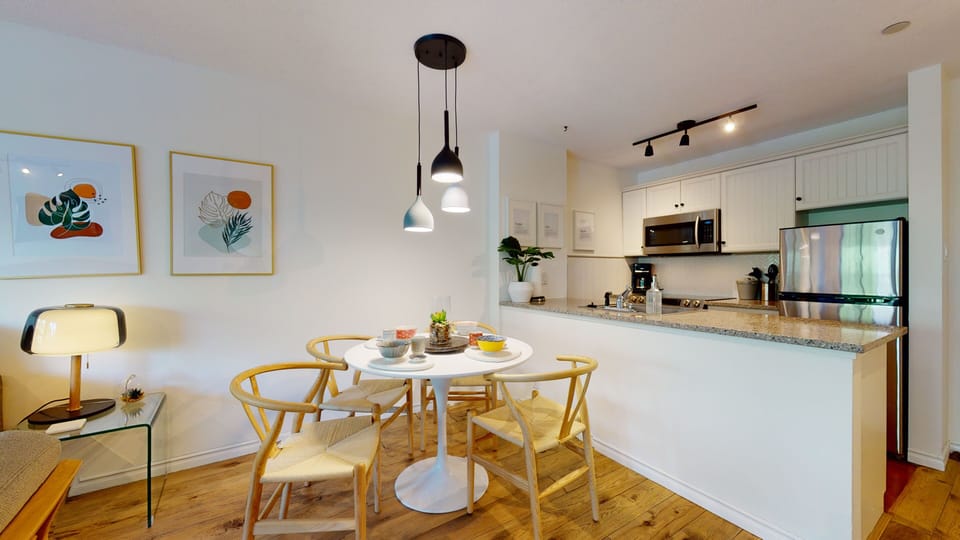 Dining area and kitchen