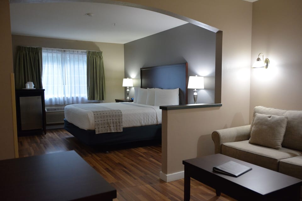 Suite, 1 King Bed, Jetted Tub | In-room safe, desk, iron/ironing board, free WiFi