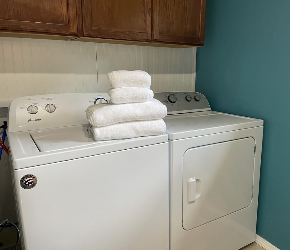 Staying longer? Complimentary washer, dryer and detergent included in home.