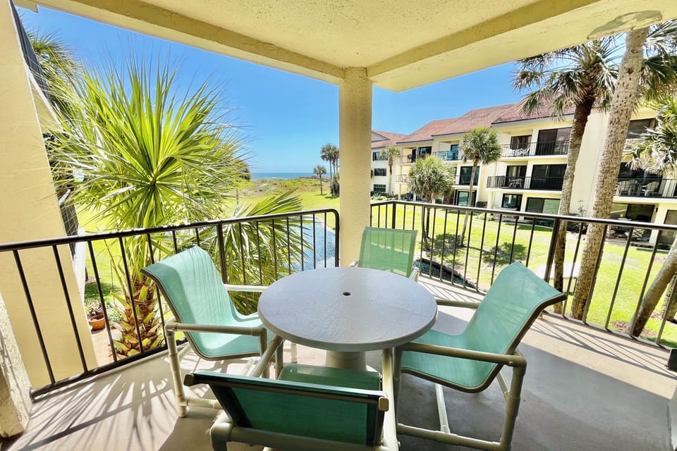 Ocean side view balcony